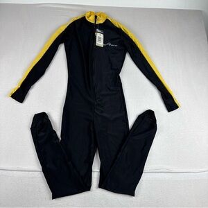 New! Neosport Womens Full Body Black Yellow Wetsuit Medium Scuba Dive Snorkel